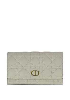 Christian Dior Pre-Owned Caro Cannage logo clutch bag - Neutrals