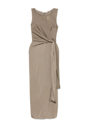 MOUTAKI satin midi dress - Green