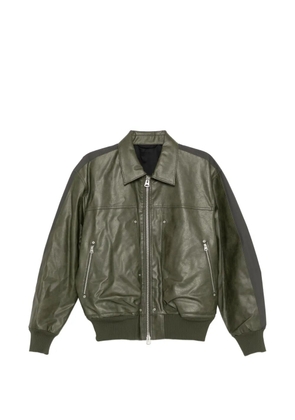 CROQUIS faux-leather jacket - Green