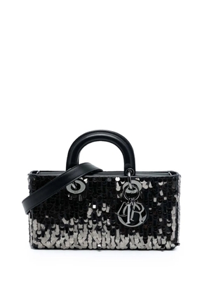 Christian Dior Pre-Owned 2022 Medium Calfskin Sequin Embellished Lady D Joy satchel - Black