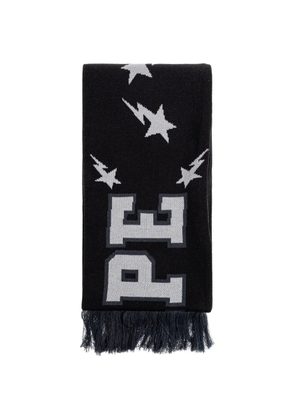 A BATHING APE® star-print fringed scarf - Black