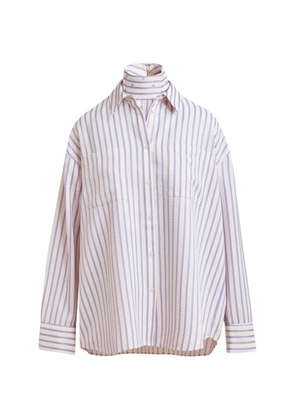 Essentiel Antwerp striped rhinestone shirt - White