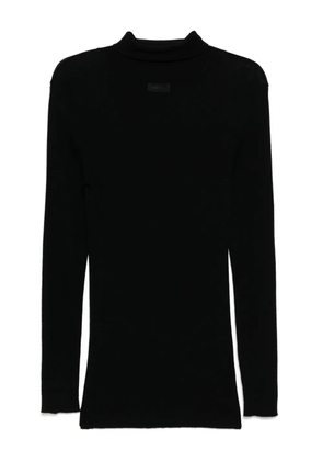 AEXAE sheer turtleneck top - Black