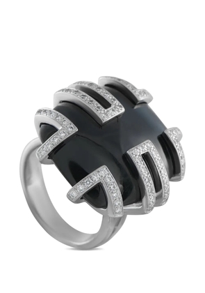 Cartier diamond black stone ring
