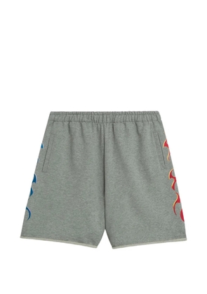 BARROW flame-print shorts - Grey