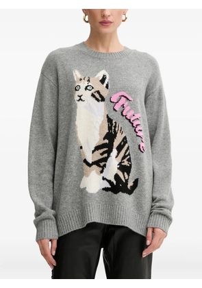 FROM FUTURE cat-detail sweater - Grey