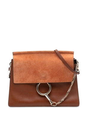 Chloé Pre-Owned 2010-2025 Medium Calfskin and Suede Faye crossbody bag - Brown