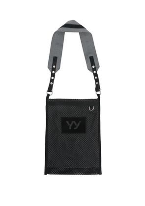 Open YY mesh cross body bag - Black