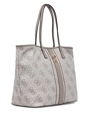 GUESS USA monogram top handle tote bag - Grey