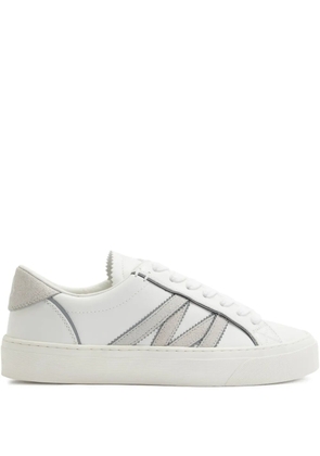 Moncler Monaco 2 glitter-appliqué sneakers - White