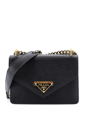 Prada Pre-Owned Envelope Flap Chain Shoulder bag Saffiano Leather Small crossbody bag - Black
