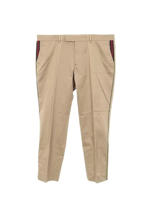 Gucci Pre-Owned 2010s Web Stripe chinos - Neutrals