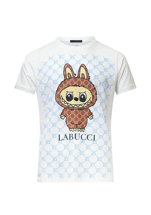 Black Score printed T-shirt - White