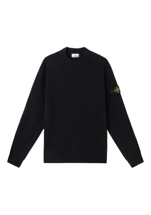 Stone Island ribbed-cuff logo-patch sweater - Blue