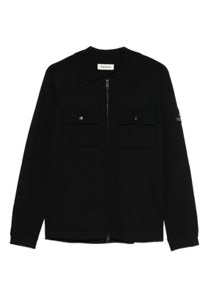 Premiata zip-up pocketed cardigan - Black