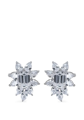 Fantasia by Deserio Canary cluster earrings - Silver