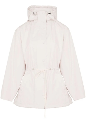 Yves Salomon hooded parka jacket - White