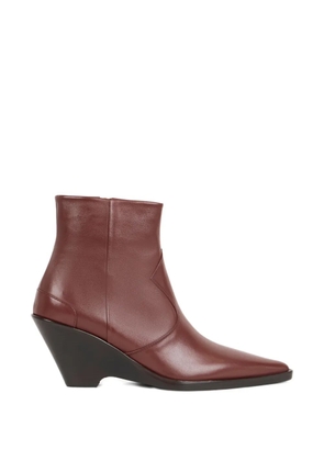 ETRO leather wedge ankle boots - Brown
