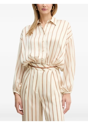 SIMONA CORSELLINI striped-pattern shirt - Neutrals