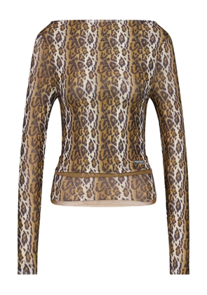 House of Sunny animal-print long-sleeve top - Brown