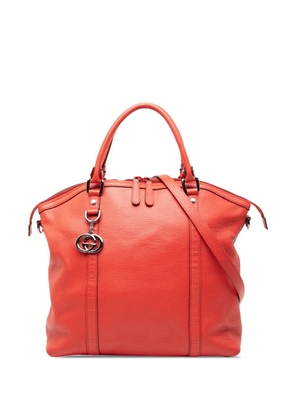 Gucci Pre-Owned 2016-2025 Large Leather GG Charm Dome satchel - Red