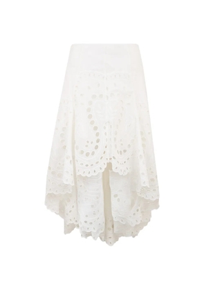 Charo Ruiz Ibiza Finn eyelet asymmetric skirt - White