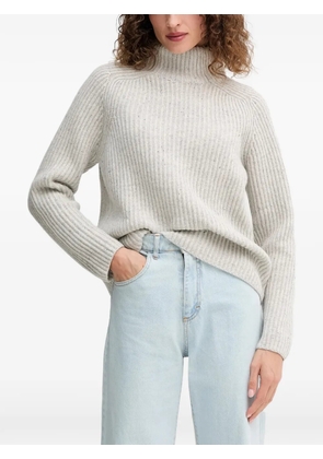 Mos Mosh MMThyra high-neck ribbed sweater - Grey