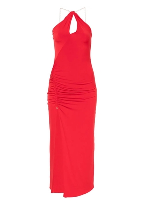 NISSA halterneck maxi dress - Red
