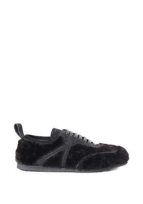 Ann Demeulemeester shorn shearling sneakers - Black