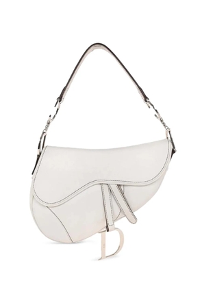 Christian Dior Pre-Owned 2002 leather saddle handbag - White
