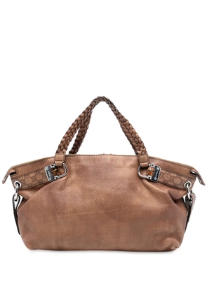 Gucci Pre-Owned 2016-2025 Medium Leather Bamboo Bar tote bag - Brown