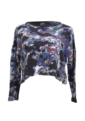 Yohji Yamamoto Pre-Owned cropped camouflage-print sweater - Black