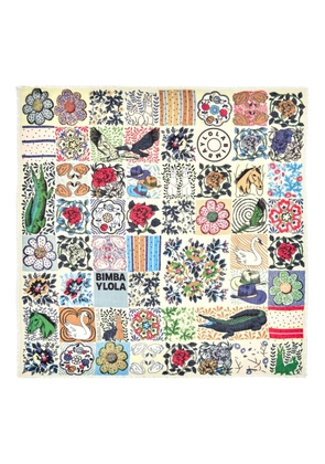 Bimba y Lola floral wool scarf - Neutrals