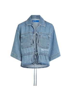 Karl Lagerfeld Jeans tie blouse - Blue