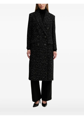 Sisley double-breasted coat - Black