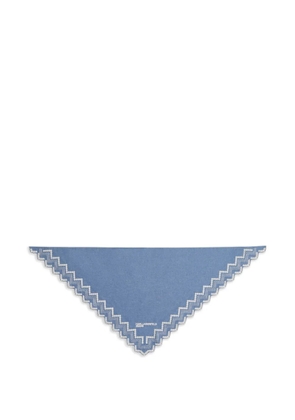 Karl Lagerfeld Jeans triangle embroidered bandana scarf - Blue