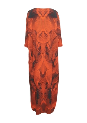 Alexander McQueen Pre-Owned silk floral maxi dress - Orange