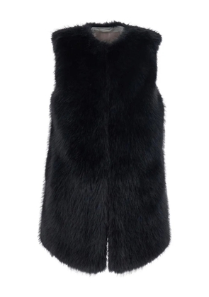 Herno faux-fur sleeveless vest - Black