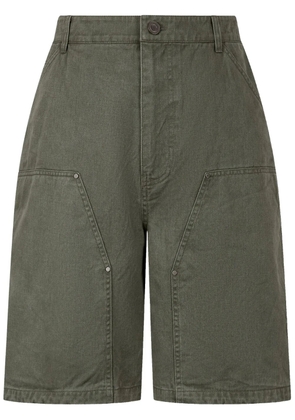 TOMBOY contrast-stitching shorts - Green