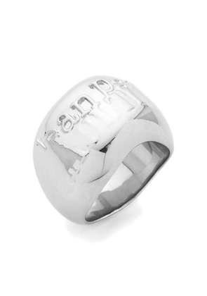 Jean Paul Gaultier engraved-logo ring - Silver