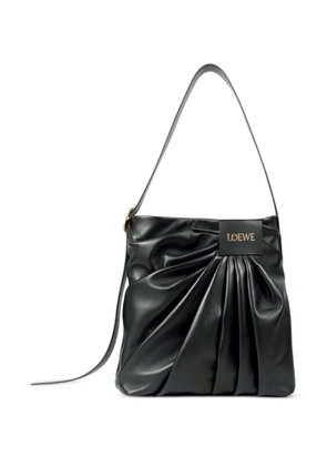 LOEWE draped leather tote bag - Black
