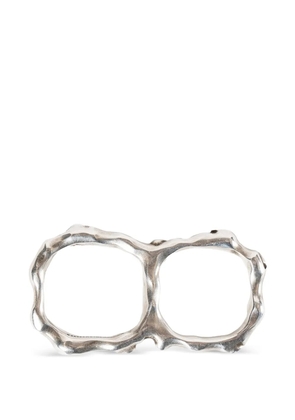 Ann Demeulemeester Lenja thorn double ring - Silver