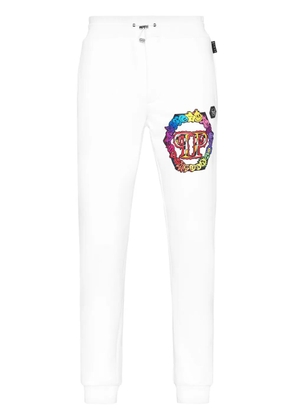 Philipp Plein logo-print track pants - White