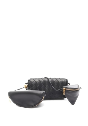 Bottega Veneta Pre-Owned 1910s Intrecciato leather shoulder bag - Black