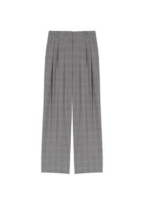 Maje checked-pattern trousers - Grey