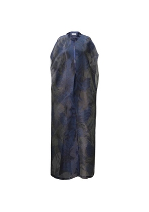 Gemy Maalouf floor-length open maxi kaftan - Blue
