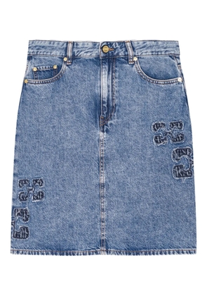 GANNI button-fastening denim skirt - Blue