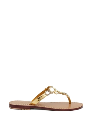 MYSTIQUE embellished flat sandals - Brown