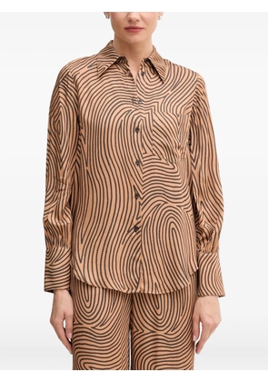 Marc Aurel chest-pocket shirt - Brown