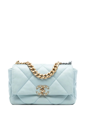 CHANEL Pre-Owned 2021-2025 Medium Lambskin 19 Flap satchel - Blue
